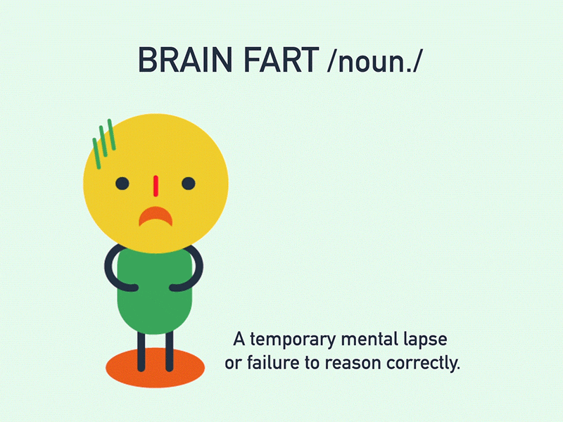 Brain Fart after effects animation arrows brain fart illustration