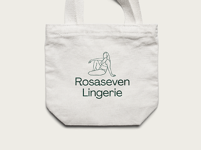 Rosaseven Lingerie abstract beige branding caitlin aboud clean design illustration logo modern simple