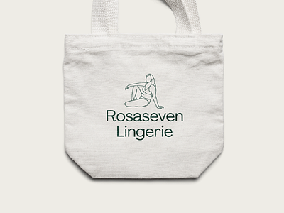 Rosaseven Lingerie abstract beige branding caitlin aboud clean design illustration logo modern simple