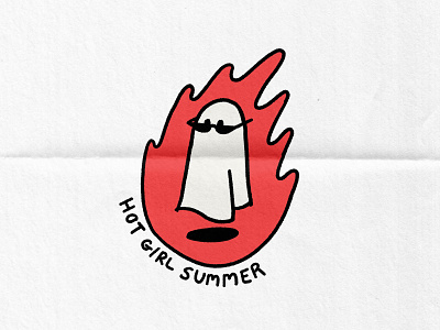 Hot Girl Summer branding caitlin aboud design ghost girl hot illustration modern simple summer
