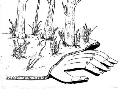 Tree Hand drawing forest hand illustration sketch tree weird