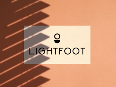 Lightfoot Logo abstract design grid logo mockup modern simple tall font