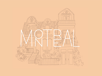 Montreal abstract beige branding design illustration modern simple