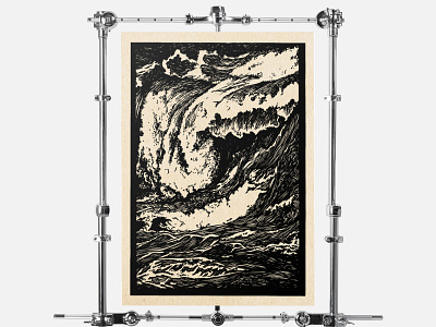 Wave Illustration abstract beige caitlin aboud crashing design illustration ocean simple wave