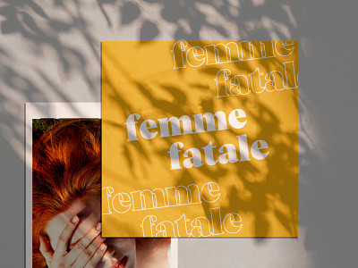 Femme Fatale abstract branding caitlin aboud design female illustration logo modern orange photography shadow simple