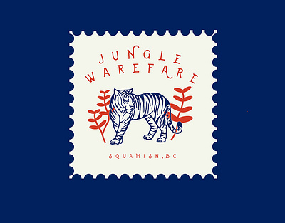 Jungle Warefare Multi-Pitch abstract beige branding caitlin aboud design illustration logo modern simple typography