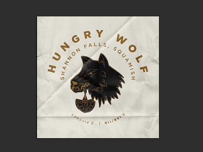 Hungry Wolf Squamish Multi-Pitch abstract beige branding caitlin aboud design illustration logo modern simple typography