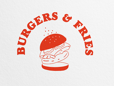 Burgers & Fries, Squamish, BC abstract branding caitlin aboud design illustration logo modern simple