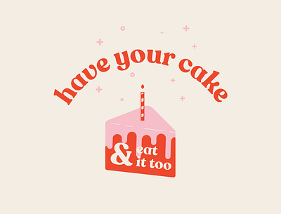 have your cake & eat it too abstract branding caitlin aboud design grid illustration logo modern simple typography