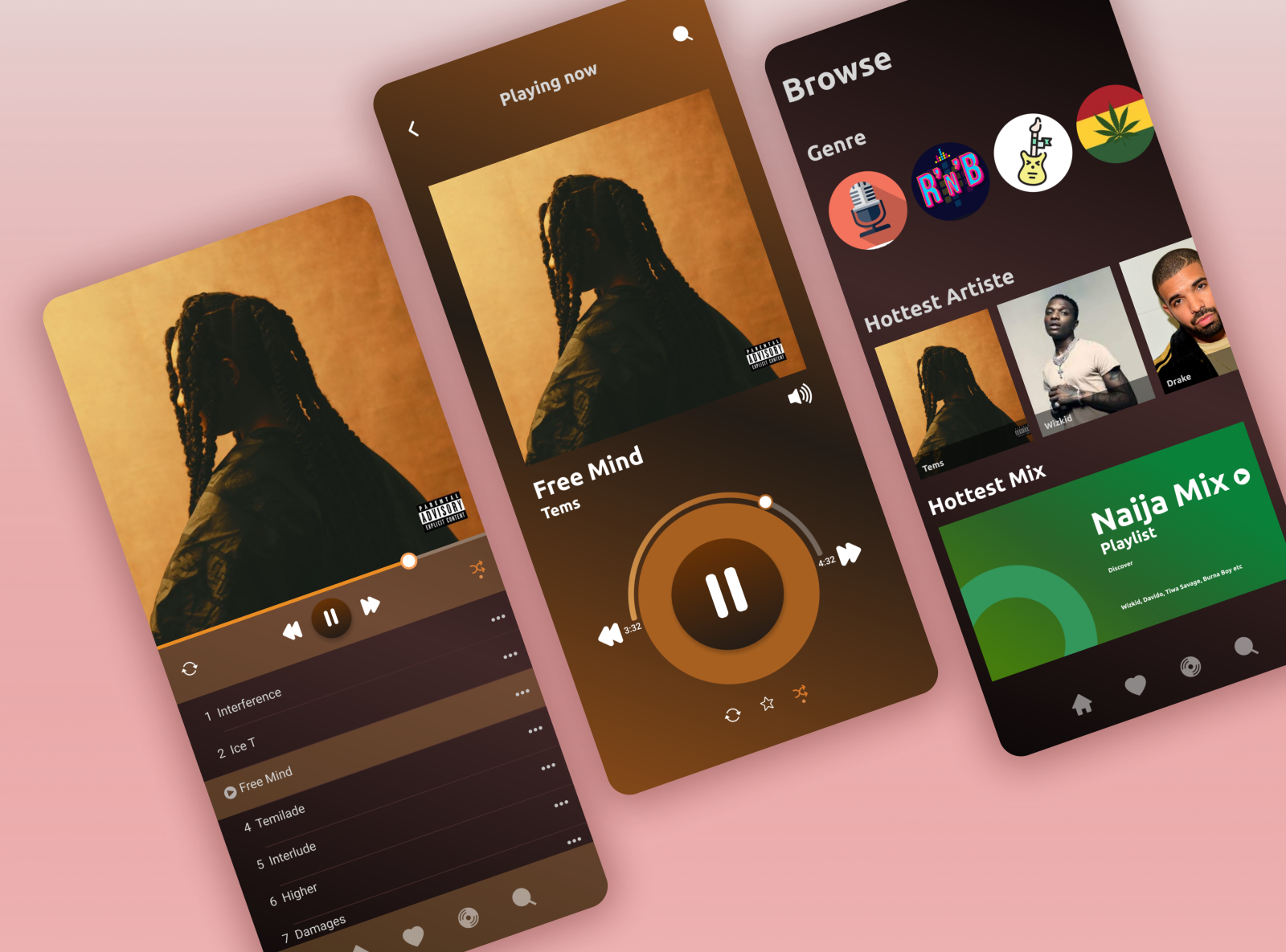 Music Player by Dare Sunday on Dribbble