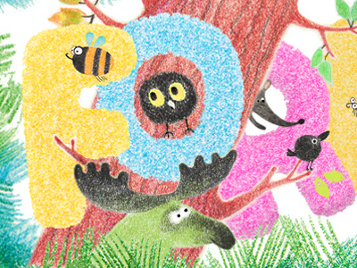 Forest Story animals book cover childrens illustrations design characters drawing forest