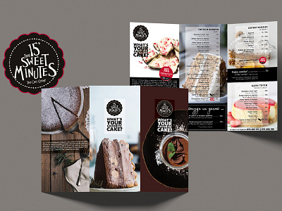 15 Sweet Minutes color composition design leaflet design