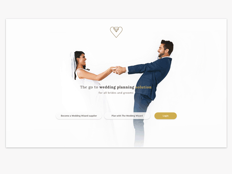 Landing Page Wedding Planning App landing page design logo web deisgn