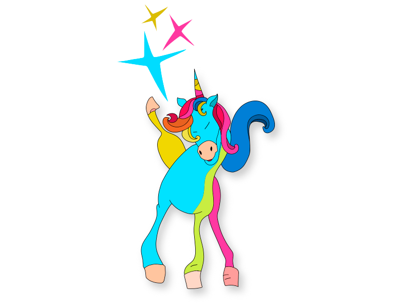 My Unicorn animation gif illustration
