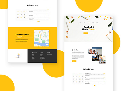 Website for elementary school elementary school school ui ui design web design webdesign yellow