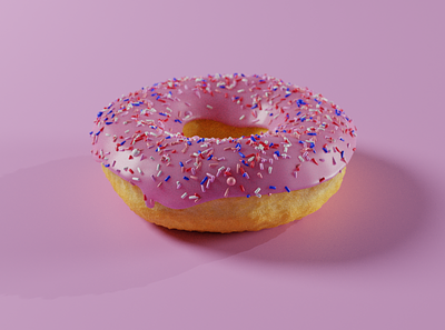 Donut render made in Blender 2.81 3d blender blender 3d donut pink