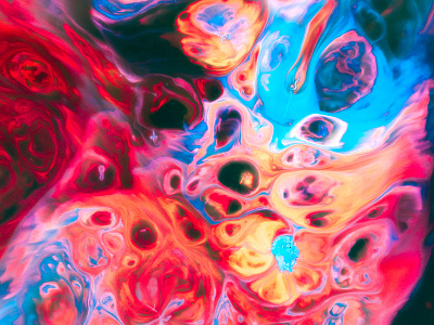 Tidepool 60s cool 70s abstract bold colorful currents food coloring ink in water liquid psychedelic trippy vintage