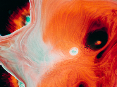 Phoenix 60s 70s abstract currents ink in water liquid nebula orange photoshop psychedelic warm