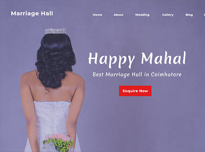 Marriage Hall branding clean design minimal ui