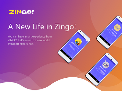 Zingo Android App android app art brand branding character clean design flat icon identity illustrator logo minimal mobile type typography ui ux vector