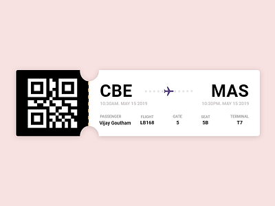 Boarding Pass app branding clean design flat icon illustration minimal typography ui ux