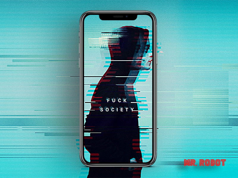 Mr Robot alderson elliot gif glitch iphone mr robot society