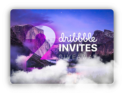 2 Dribbble Invites dribbble gift giveaway invitation invites