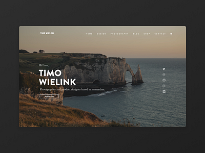 Photography portfolio landing page