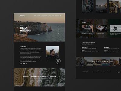 Photography portfolio landing page