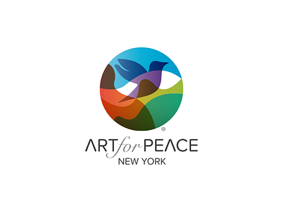 Art For Peace, Logo art bird branding colors design illustration logo peace world