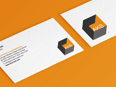 AKS | Business Card architecture branding business card design engineering identity logo