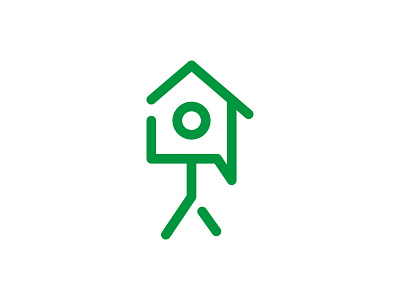 Home + Man ad click home house illustration logo man search