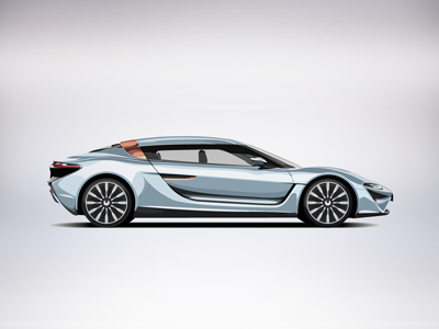 2014 Quant e-Sportlimousine car ecar illustration print