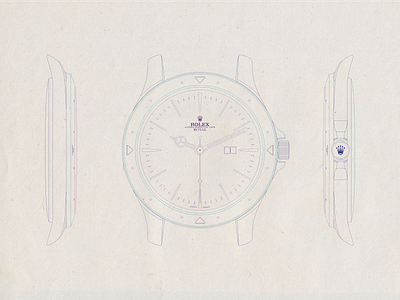 Concept Rolex @ Royal classic concept graphic illustration metallic watch