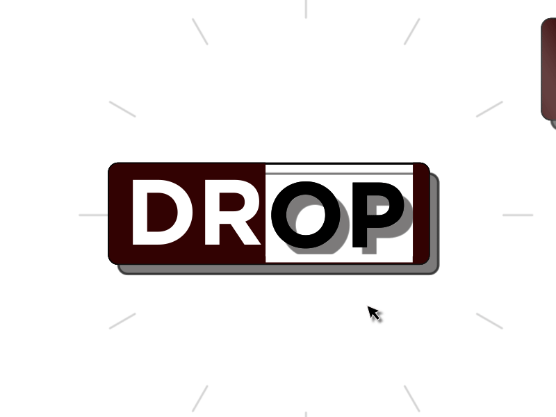 Drag and Drop animation gif motion grapics typography