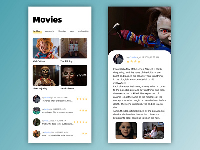 Mobile Movies App app apple clean design inspiration movies ui