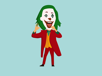 Joker character design happy illustraion jocker movie joker ui