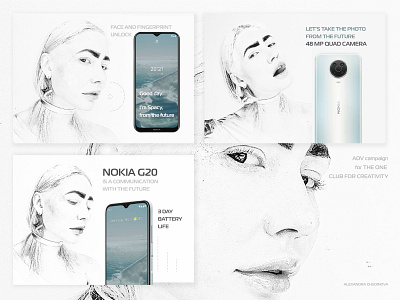 NOKIA G20 advert alexandra miracle art branding cellphone concept creat graphic design mobile nokia phone t universe