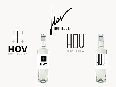 HOV tequila alcohol alexandra miracle bar branding design drinks hov label logotype minimalism minimalist name t