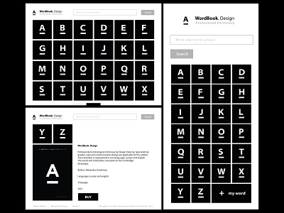 WordBook. Design web site and App alexandra miracle app book branding design dictionary graphic design mobile professional ui ux vocabulary word words