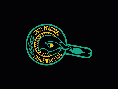 Salty Peacocks. Logotype alexandra miracle bar branding club design gardering illustration logo logotype night peack ux vector