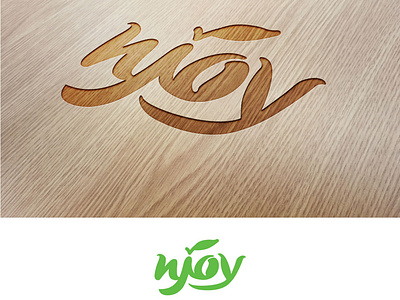 Njoy. Logotype alexandra miracle branding chips design green illustration leaf logo logotype snacks vector