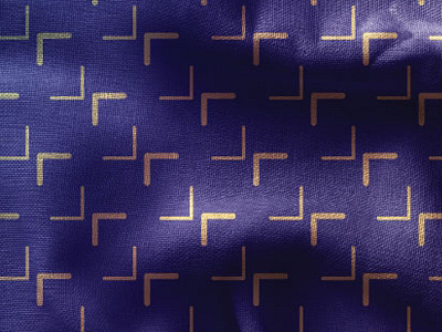 Pattern blue cxomposition gold lines pattern textile