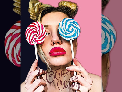 The Great Candy alexandra miracle art branding candy comics design girl illustration lollipop popart typography vector woman