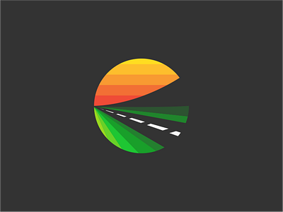 Sunset Road Logo design flat logo minimalist minimalist logo road simple street sunset