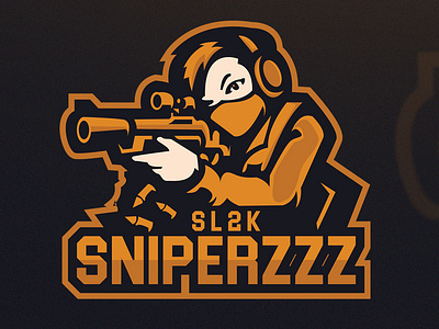 Mascot Logo For "SL2K SNIPERZZZ" art branding design flat gaming logo graphic design illustration logo logo design mascot logo minimal social media design type typography vector