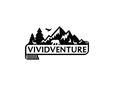 Logo Design For "VIVIDVENTURE" app application art branding design digital marketing gaming logo graphic design icon illustration ios logo logo design minimal social media design typography ui ux vector web