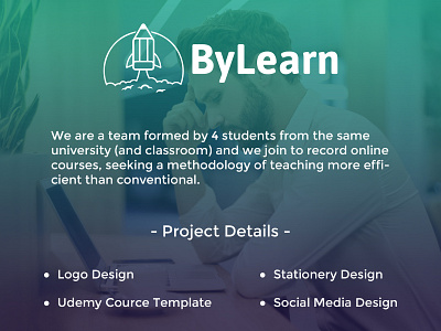 Branding - "By Learn" branding brazil courses graphic design icon logo design merchandise stuff minimal online business social media design stationery design student project technology icons template design typography udemy