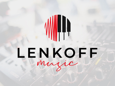 Logo Design for Music Company "LENKOFF MUSIC" art branding branding and identity graphic design icon illustraion logo 2d logo builder logo daily logo design logo designer logo designers logo inspiration logo maker logo mark logo mark construction logo mark symbol mascot design mascot logo typographic design