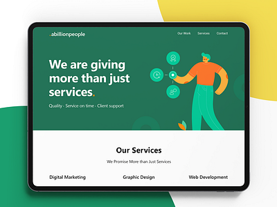 Services Page Design for A Billion People